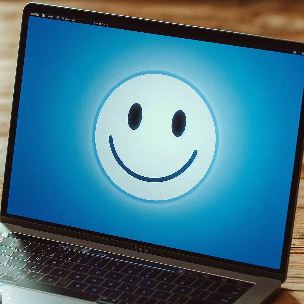 SMILE ON LAPTOP